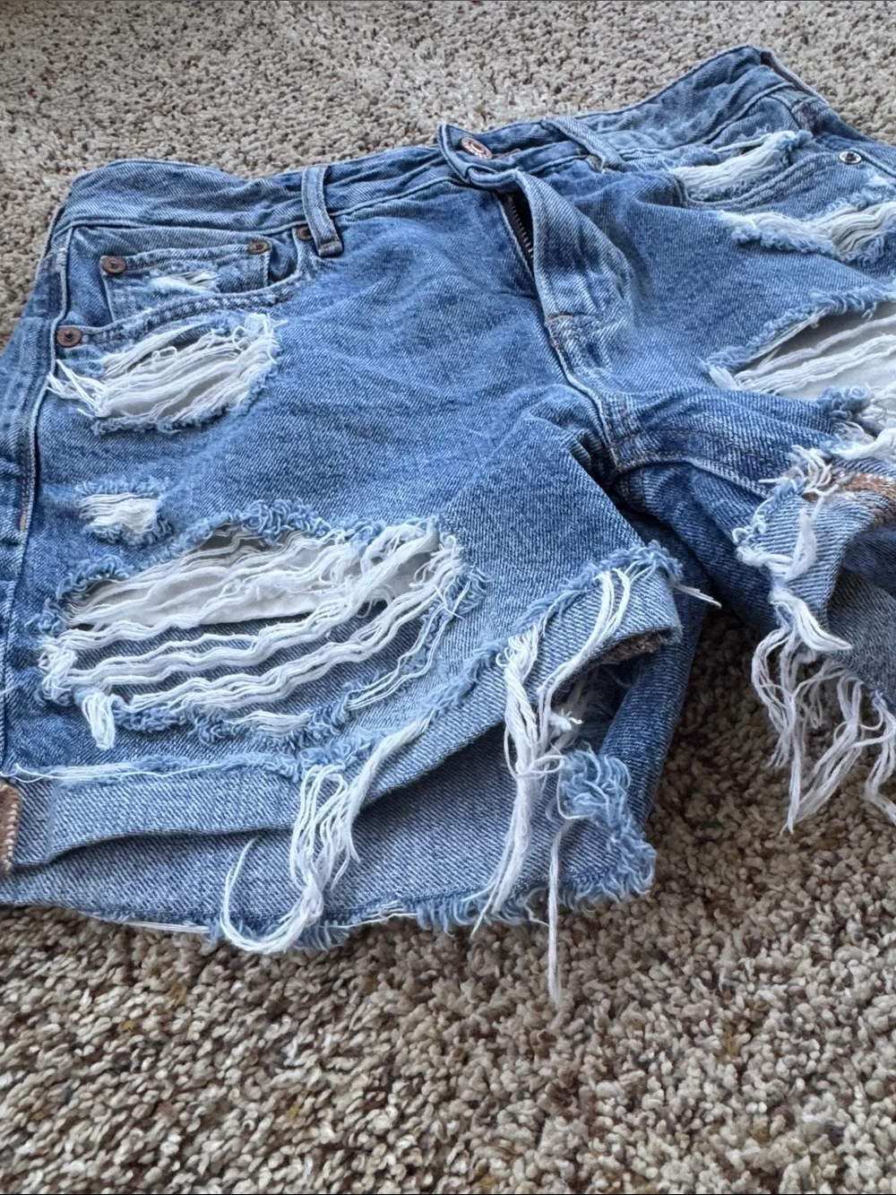 American Eagle Distressed Blue Denim shorts